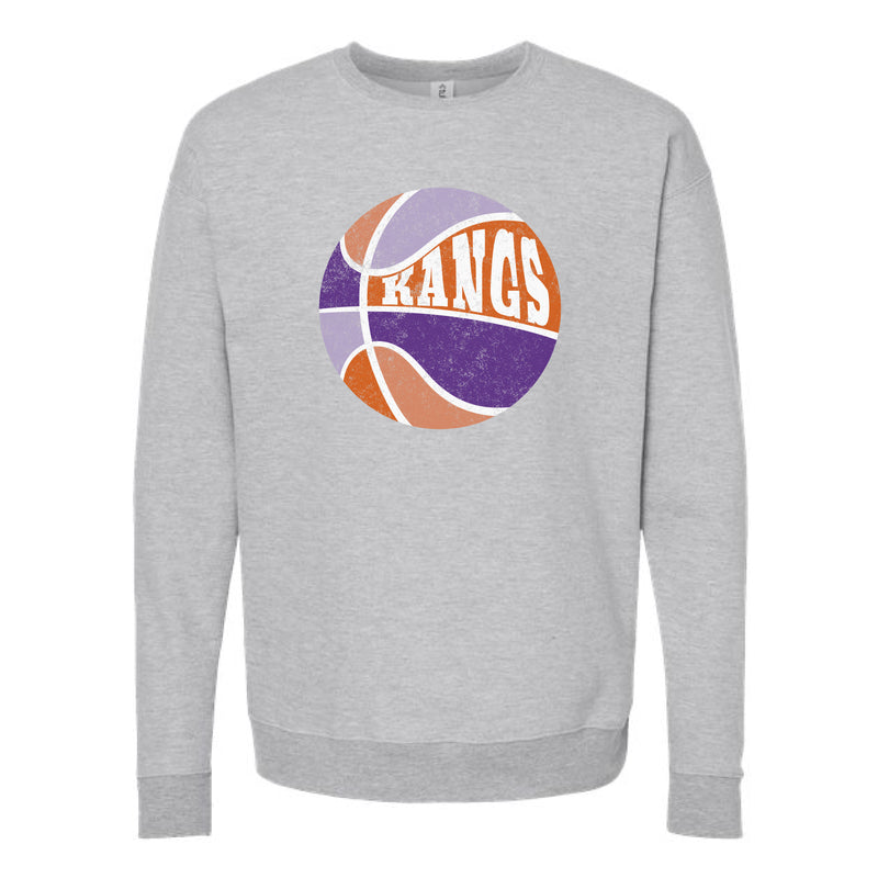 The Retro Kangs Basketball | Heather Grey Crewneck Sweatshirt