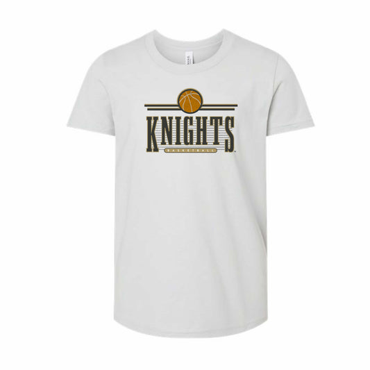 The Retro Knights Basketball | Youth Silver Tee