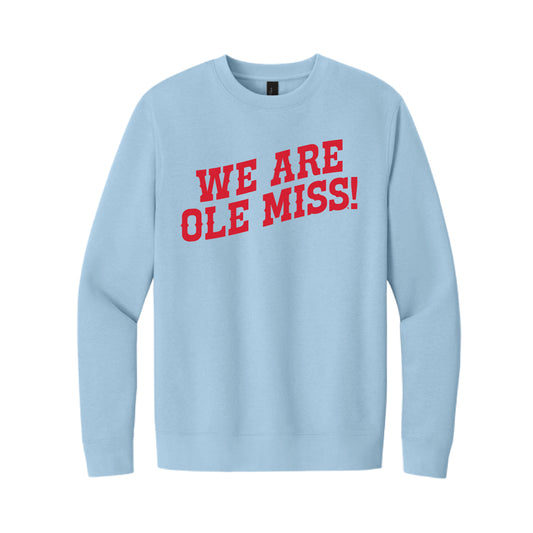 The We are Ole Miss Wave | Adult Light Blue Sweatshirt