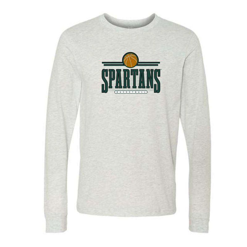 The Retro Spartans Basketball | Ash Long Sleeve