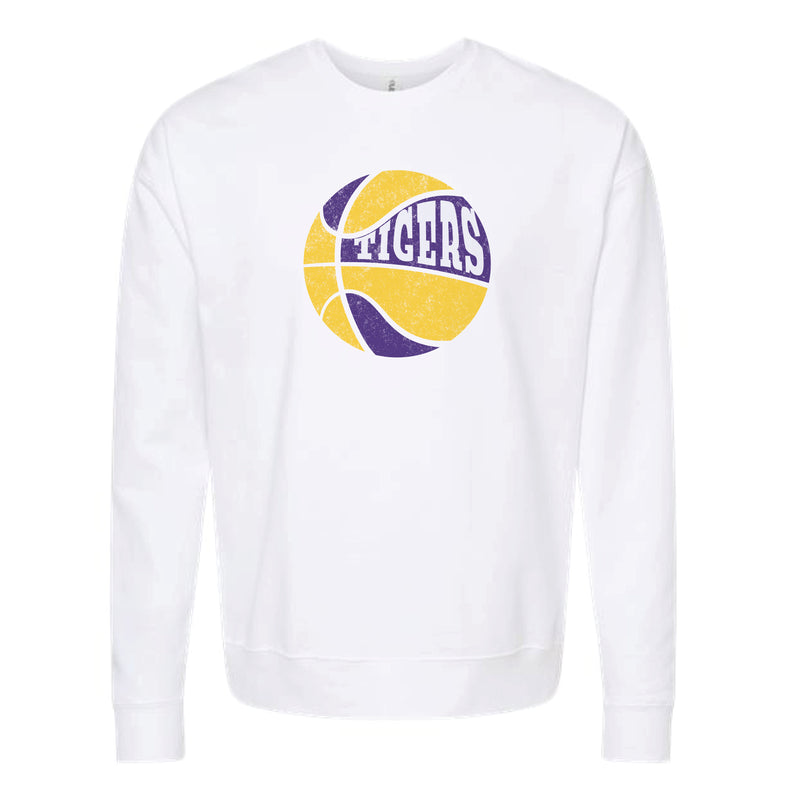 The Retro Tigers Bball LSU | White Sweatshirt