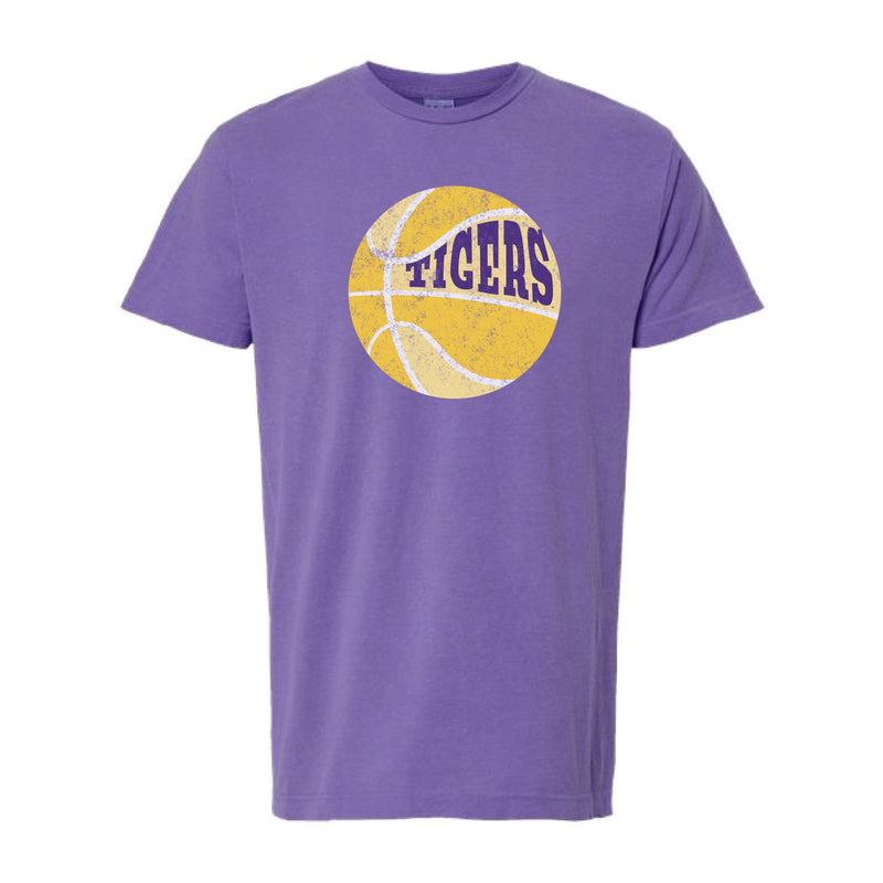 The Retro Tigers Bball LSU  | Violet Tee