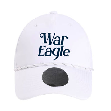 The Retro War Eagle Hat | Embroidered White Cap