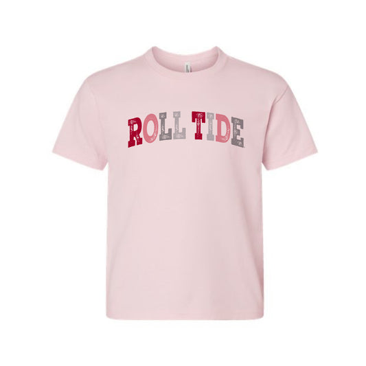 The Roll Tide Arch Multi | Youth Soft Pink Tee