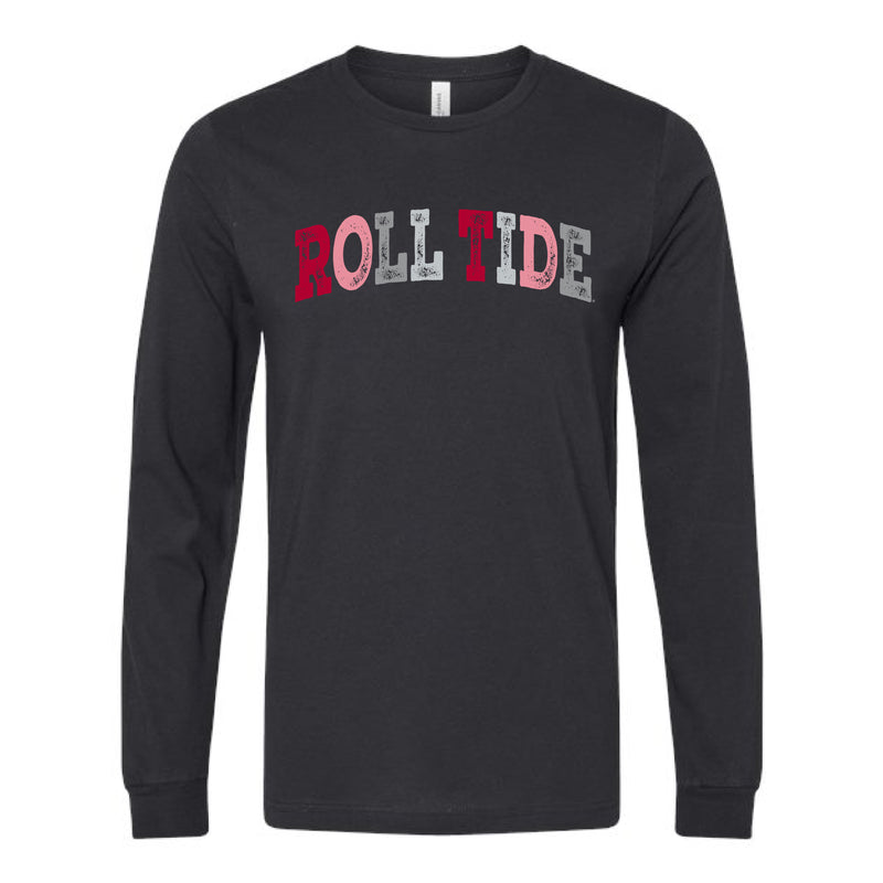 The Roll Tide Multi Arch | Vintage Black Long Sleeve Tee