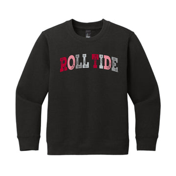 The Roll Tide Arch Multi | Youth Black Sweatshirt