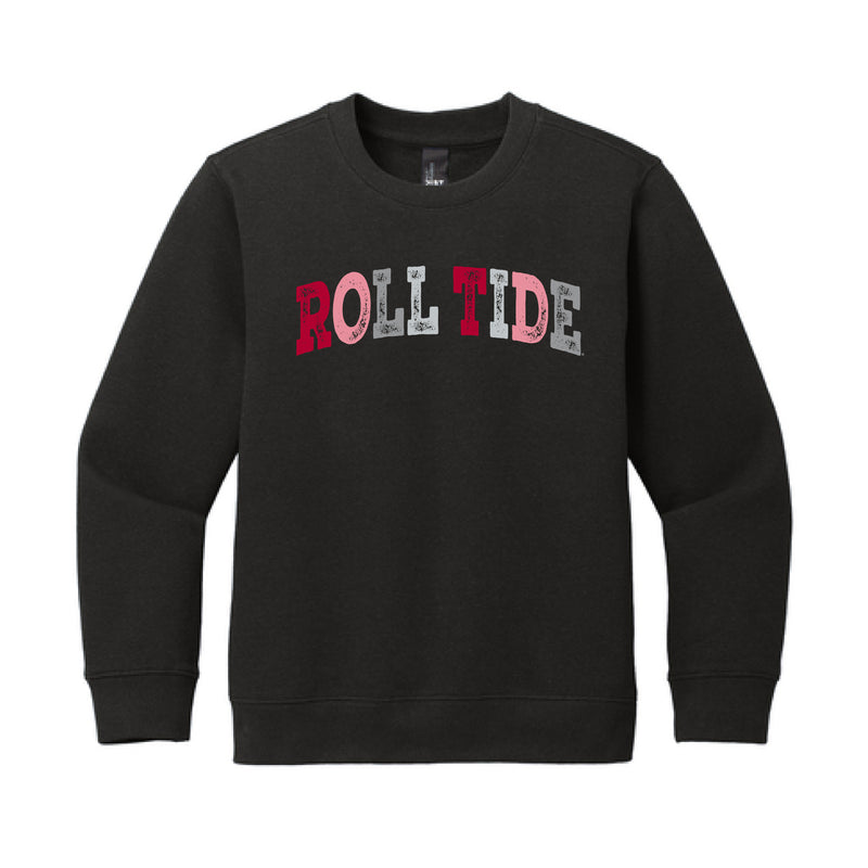 The Roll Tide Arch Multi | Youth Black Sweatshirt