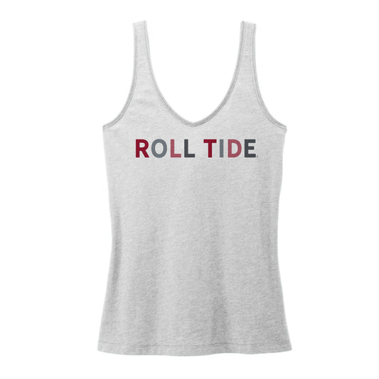 The Roll Tide Multi | Light Grey Heather Vneck Tank