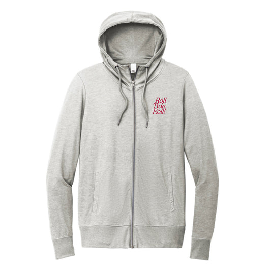 The Roll Tide Roll! | Light Heather Grey Full Zip Hoodie