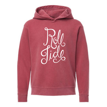 The Roll Tide Script | Youth Crimson Hoodie