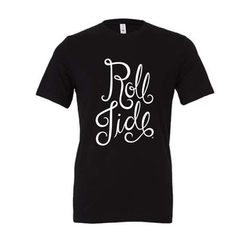 The Roll Tide Script | Black Tee