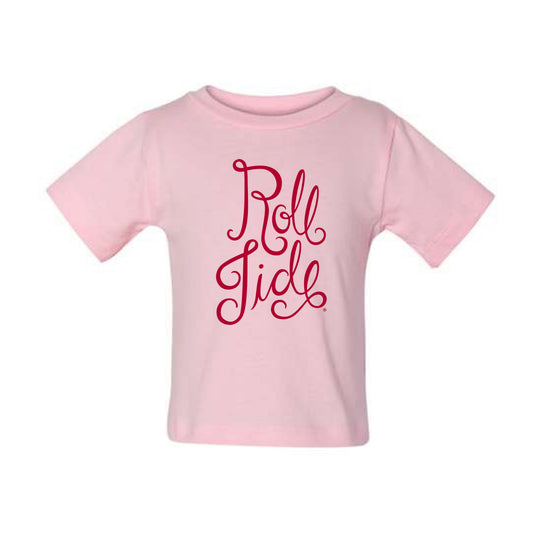 The Roll Tide Script | Baby Pink Tee