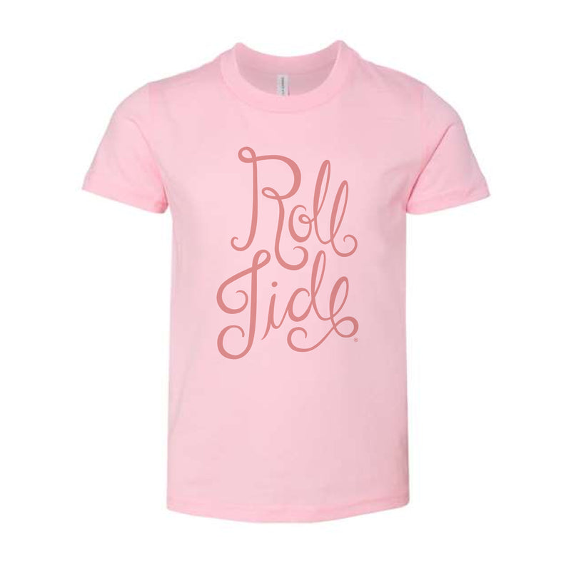 The Roll Tide Script | Youth Pink Tee