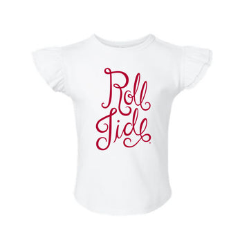 The Roll Tide Script | Toddler White Tee