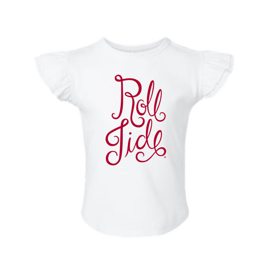 The Roll Tide Script | Toddler White Tee