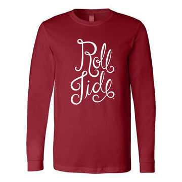 The Roll Tide Script | Cardinal Long Sleeve Tee