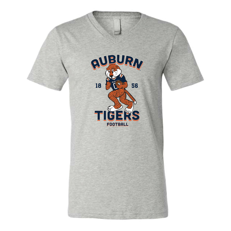 The Running Back Aubie | Athletic Heather V-Neck Tee