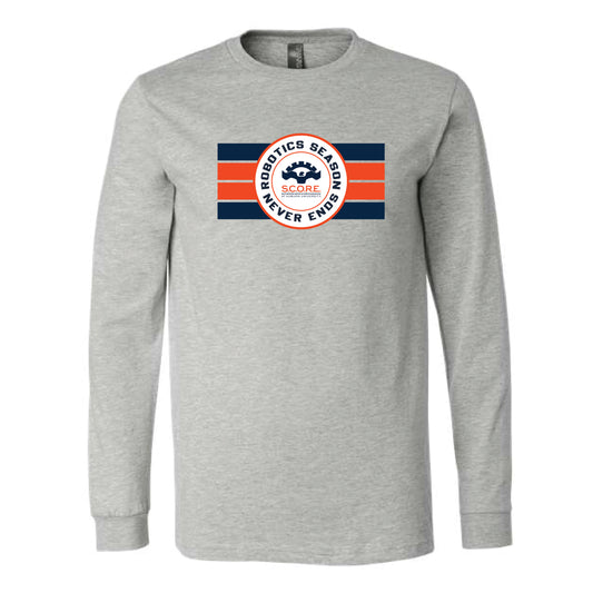 The SCORE Stripes Design | Adult Athletic Heather Long Sleeve