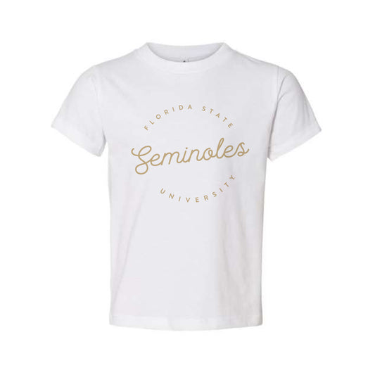 The Script FSU Seminoles | Toddler White Tee