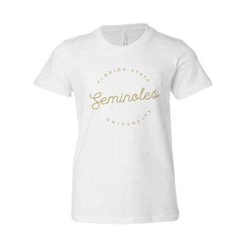 The Script FSU Seminoles | Youth White Tee
