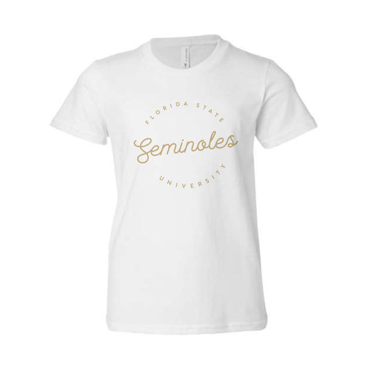 The Script FSU Seminoles | Youth White Tee