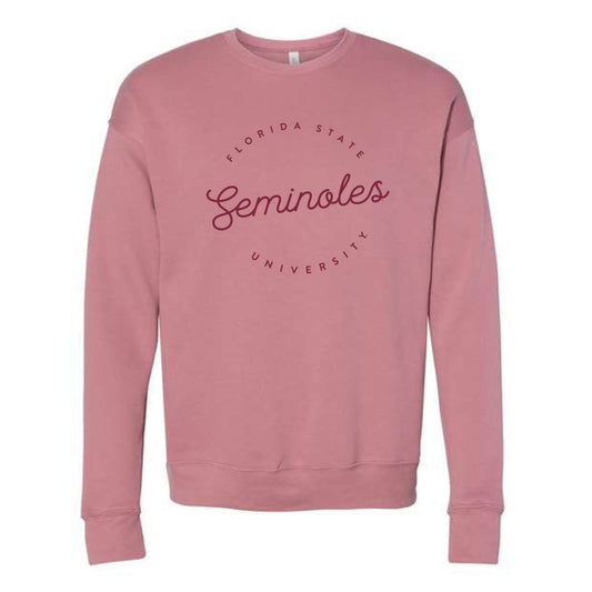 The Script FSU Seminoles | Mauve Sweatshirt