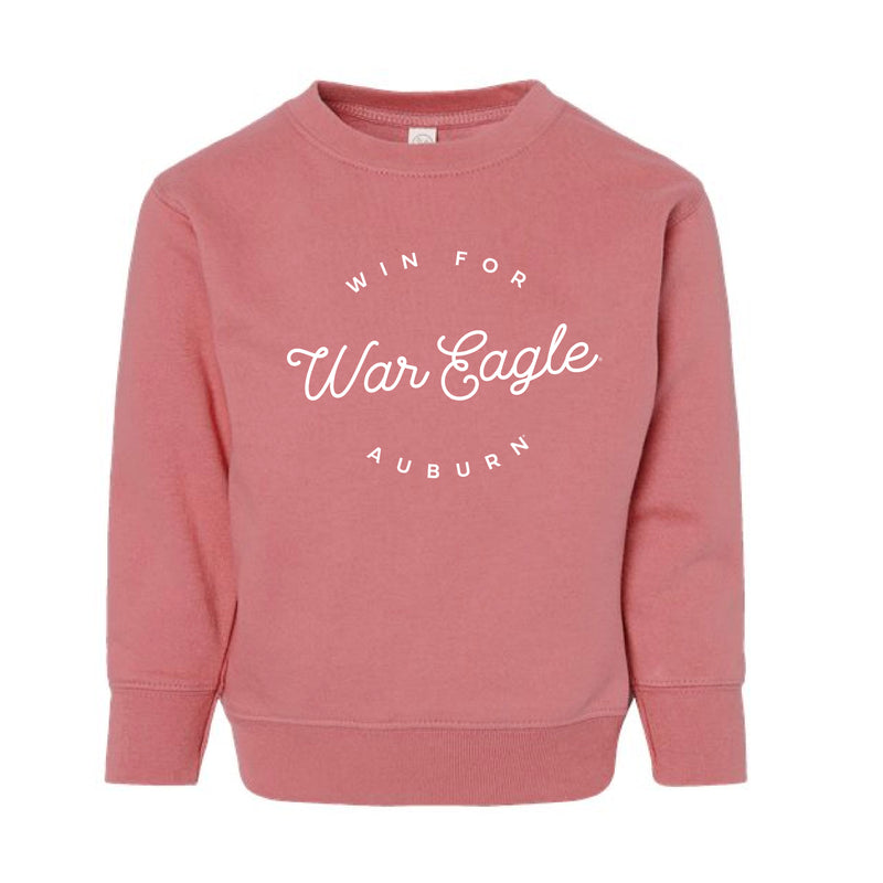 The Script War Eagle | Toddler Mauve Sweatshirt