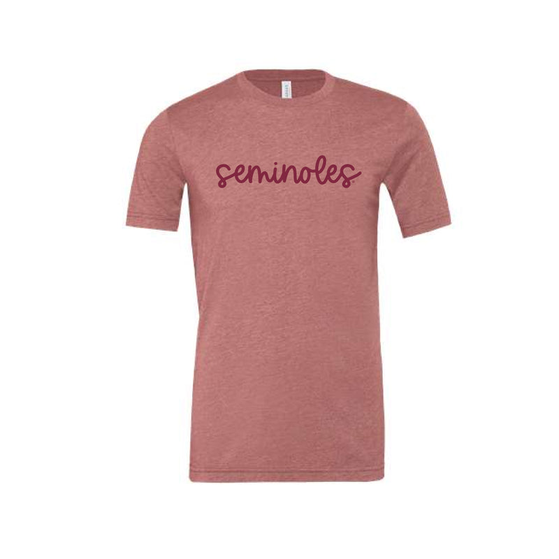The Seminoles Cursive | Heather Mauve Tee