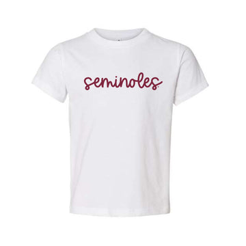 The Seminoles Cursive | Toddler White Tee
