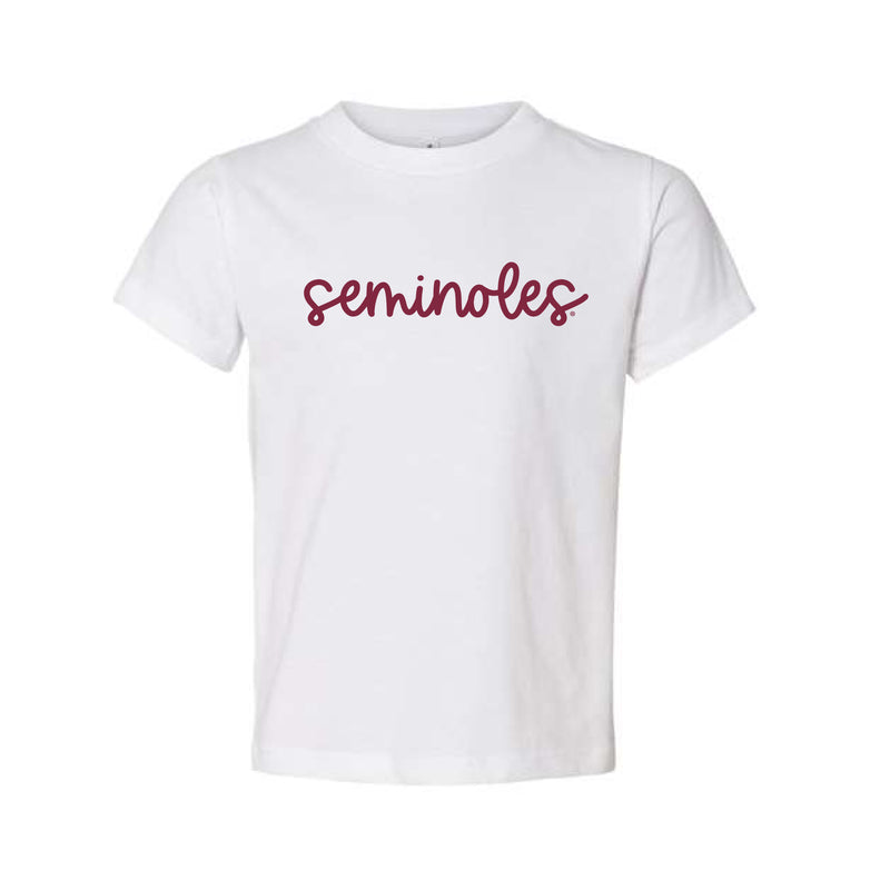 The Seminoles Cursive | Toddler White Tee