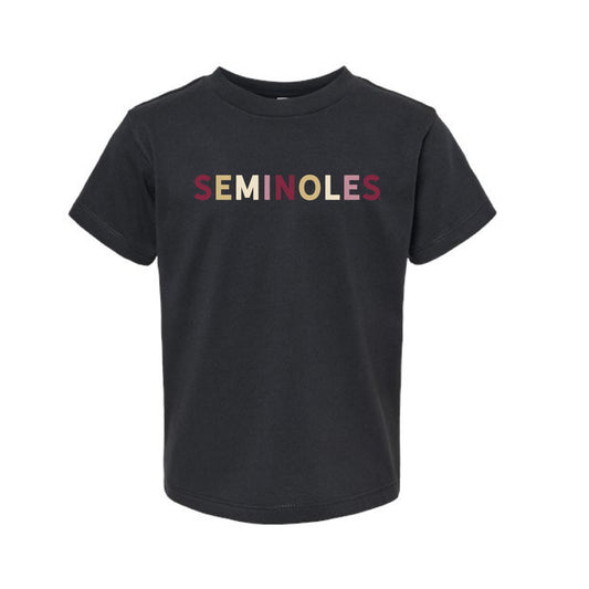 The Seminoles Multi | Toddler Vintage Black Tee