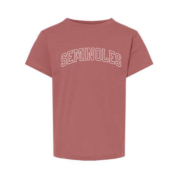 The Seminoles Outline Arch | Toddler Heather Mauve Tee