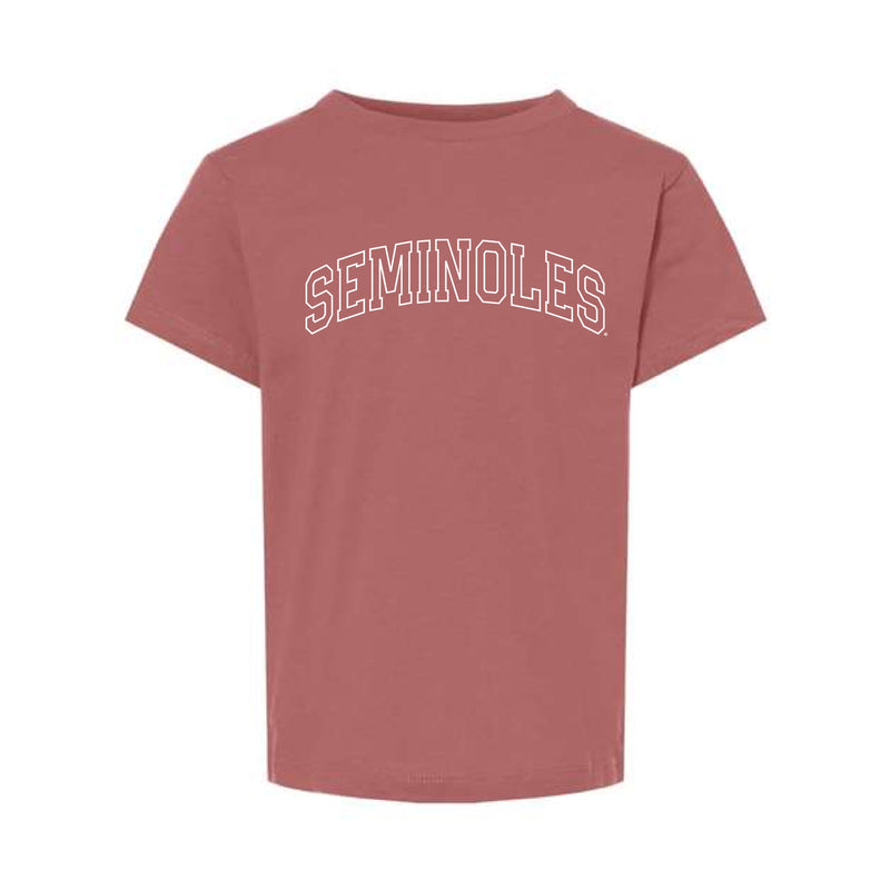 The Seminoles Outline Arch | Toddler Heather Mauve Tee