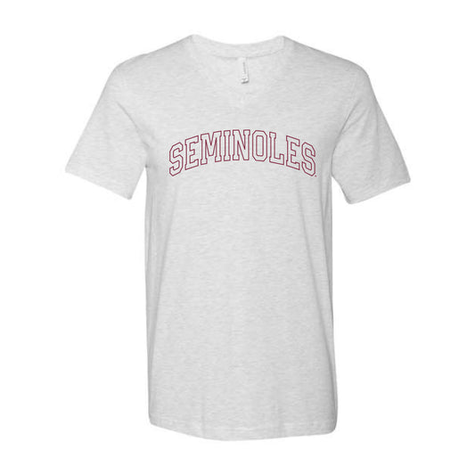 The Seminoles Outline Arch | Ash V-Neck Tee
