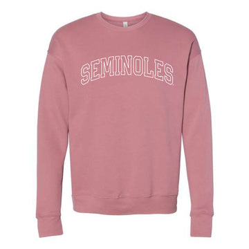 The Seminoles Outline Arch | Mauve Sweatshirt