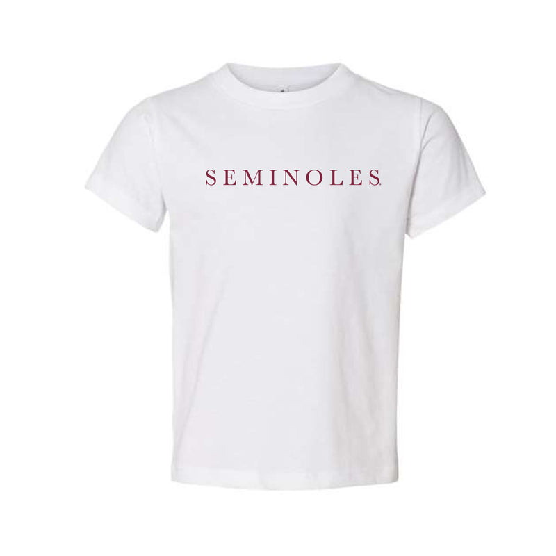 The Seminoles Serif | Toddler White Tee