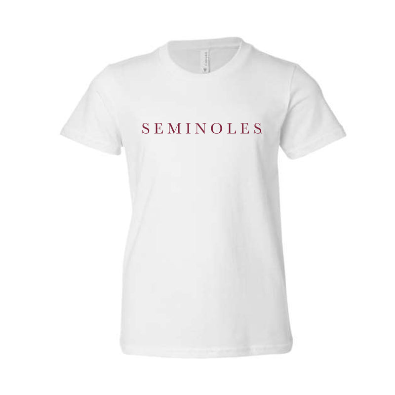 The Seminoles Serif | Youth White Tee