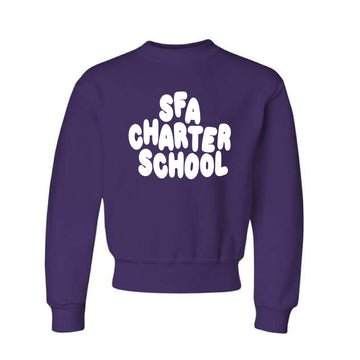The SFA Charter Bubble | Youth Deep Purple Crewneck Sweatshirt
