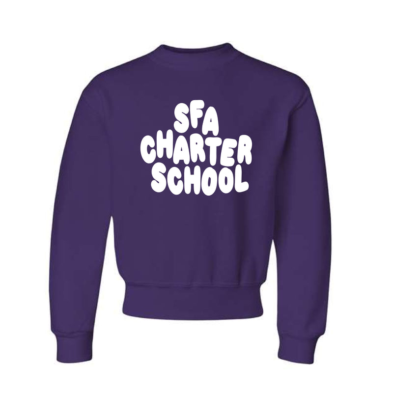 The SFA Charter Bubble | Youth Deep Purple Crewneck Sweatshirt