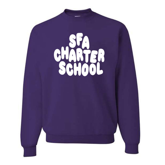The SFA Charter Bubble | Adult Deep Purple Crewneck Sweatshirt