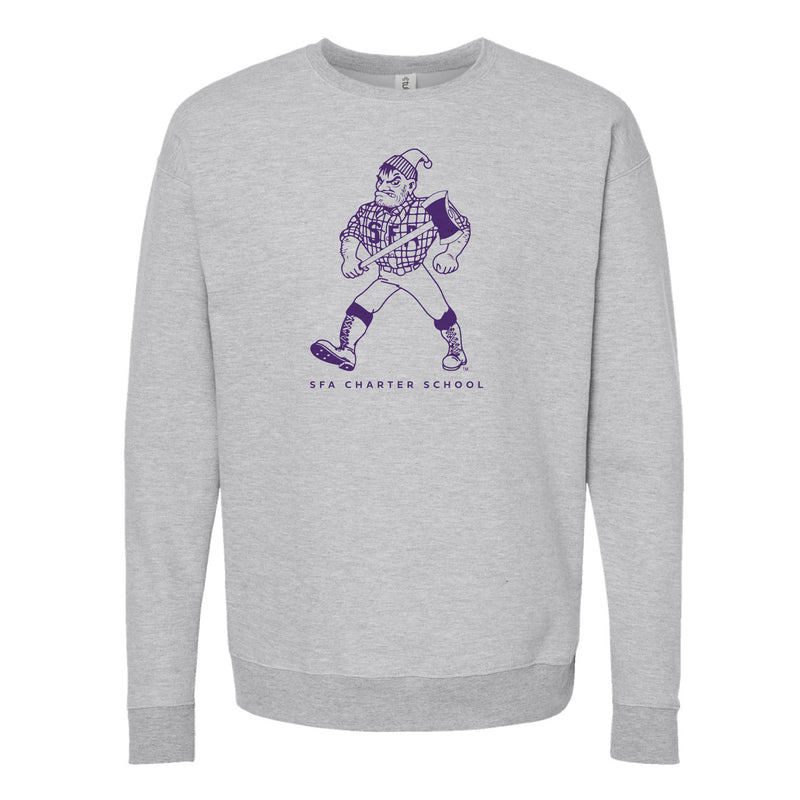 The SFA Mascot | Heather Grey Crewneck Sweatshirt