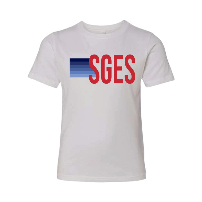 The SGES Stripes | Youth White Tee