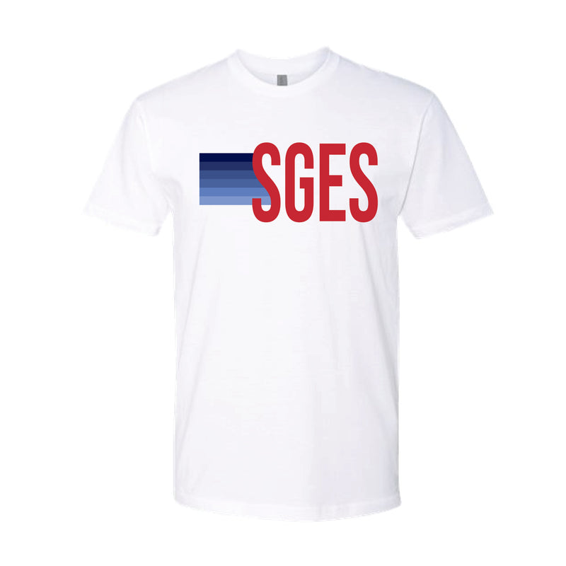 The SGES Stripes | Adult White Tee