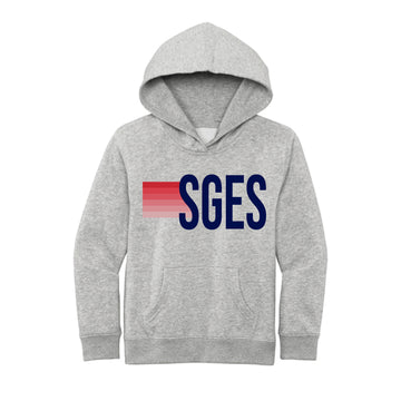 The SGES Stripes | Youth Light Heather Grey Hoodie