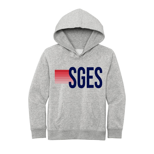 The SGES Stripes | Youth Light Heather Grey Hoodie