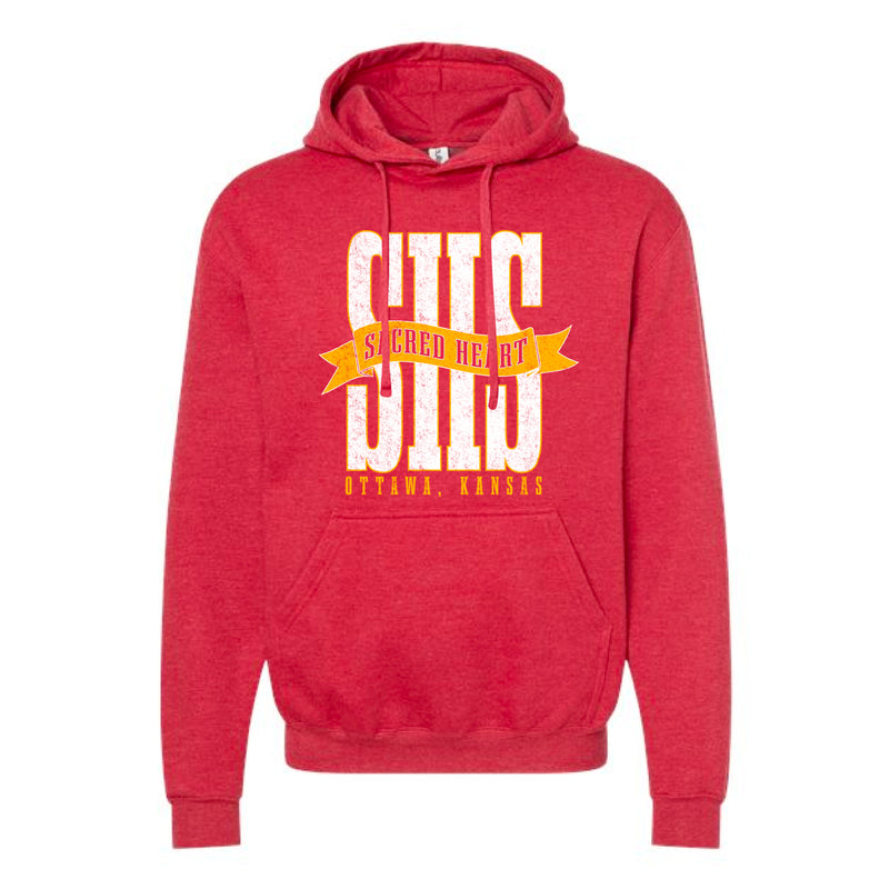 The SHS Pennant | Heather Red Hoodie