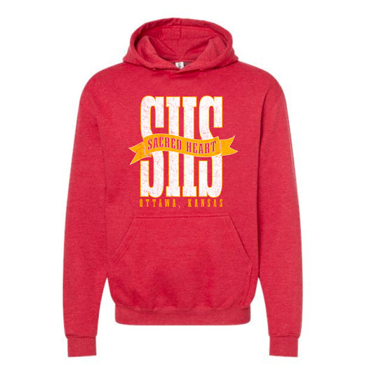 The SHS Pennant | Youth Heather Red Hoodie
