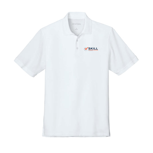 The SKILL Logo | Adult White Polo