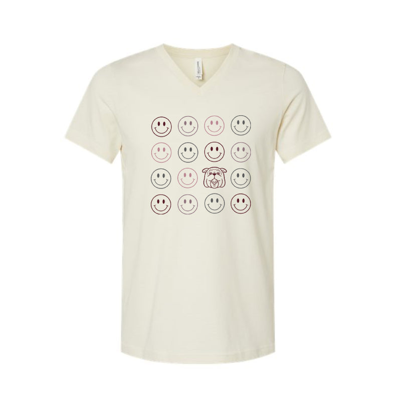 The Smiles for Bully | Natural V-Neck Tee