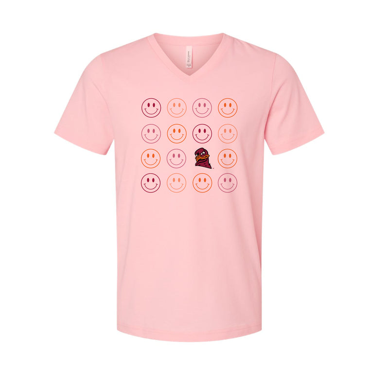 The Smiles for Hokie | Pink V-Neck Tee